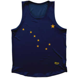 Alaska State Flag Sport Tank Top Made In USA - Navy Alaska State Flag Sport Tank Top Made In USA - Navy