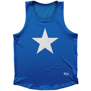 Somalia Country Flag Sport Tank Top Made In USA - Blue White Somalia Country Flag Sport Tank Top Made In USA - Blue White