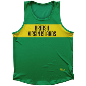 British Virgin Islands Country Finish Line Sport Tank Top Made In USA - Green British Virgin Islands Country Finish Line Sport Tank Top Made In USA - Green