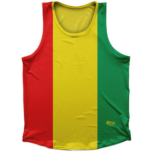 Guinea Country Flag Sport Tank Top Made In USA - Red Green Yellow Guinea Country Flag Sport Tank Top Made In USA - Red Green Yellow