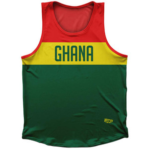 Ghana Country Finish Line Sport Tank Top Made In USA - Red Green Ghana Country Finish Line Sport Tank Top Made In USA - Red Green