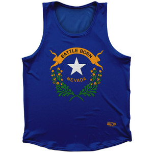 Nevada State Flag Sport Tank Top Made In USA - Royal Blue Nevada State Flag Sport Tank Top Made In USA - Royal Blue