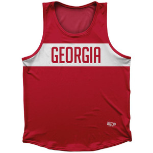Georgia Country Finish Line Sport Tank Top Made In USA-Maroon Georgia Country Finish Line Sport Tank Top Made In USA-Maroon