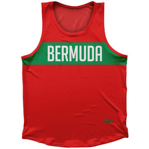 Bermuda Country Finish Line Sport Tank Top Made In USA - Red Bermuda Country Finish Line Sport Tank Top Made In USA - Red