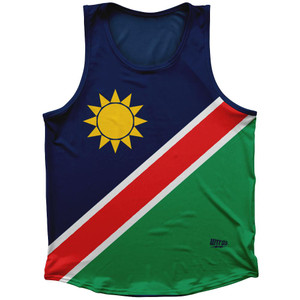 Namibia Country Flag Sport Tank Top Made In USA-Blue Red Green Namibia Country Flag Sport Tank Top Made In USA-Blue Red Green