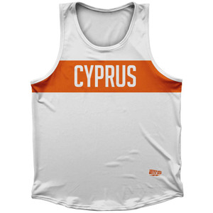 Cyprus Country Finish Line Sport Tank Top Made In USA - White Cyprus Country Finish Line Sport Tank Top Made In USA - White