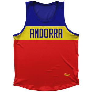 Andorra Country Finish Line Sport Tank Top Made In USA - Red