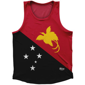 Papua New Guinea Country Flag Sport Tank Top Made In USA - Black Red Papua New Guinea Country Flag Sport Tank Top Made In USA - Black Red