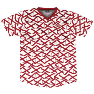 Ultras Alabama State Party Flags Soccer Jersey Made In USA - Red White Ultras Alabama State Party Flags Soccer Jersey Made In USA - Red White