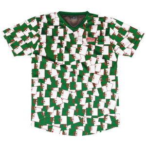 Ultras Algeria Party Flags Soccer Jersey Made In USA-Grren White