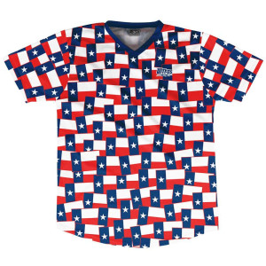 Ultras Texas State Party Flags Soccer Jersey Made In USA - Red White Ultras Texas State Party Flags Soccer Jersey Made In USA - Red White