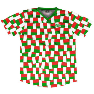 Ultras Madagascar Party Flags Soccer Jersey Made In USA - White Green Ultras Madagascar Party Flags Soccer Jersey Made In USA - White Green