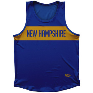 New Hampshire Finish Line State Flag Sport Tank Top Made In USA - Blue New Hampshire Finish Line State Flag Sport Tank Top Made In USA - Blue