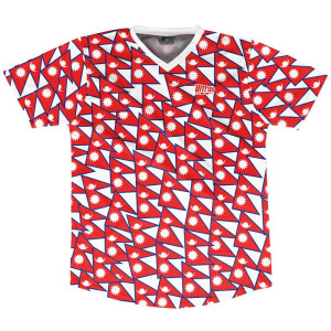 Ultras Nepal Party Flags Soccer Jersey Made In USA-Red White