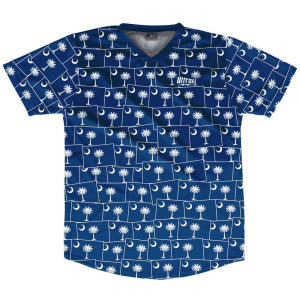 Ultras South Carolina State Party Flags Soccer Jersey Made In USA - Blue Ultras South Carolina State Party Flags Soccer Jersey Made In USA - Blue