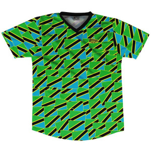 Ultras Tanzania Party Flags Soccer Jersey Made In USA - Black Green Ultras Tanzania Party Flags Soccer Jersey Made In USA - Black Green