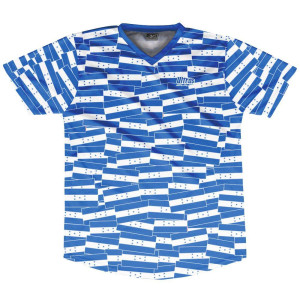 Ultras Honduras Party Flags Soccer Jersey Made In USA - Blue White Ultras Honduras Party Flags Soccer Jersey Made In USA - Blue White