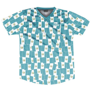 Ultras Guatemala Party Flags Soccer Jersey Made In USA-Blue White Ultras Guatemala Party Flags Soccer Jersey Made In USA-Blue White