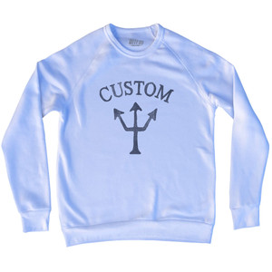 Custom Trident Adult Tri-Blend Sweatshirt - White