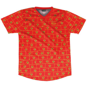 Ultras Montenegro Party Flags Soccer Jersey Made In USA - Red Ultras Montenegro Party Flags Soccer Jersey Made In USA - Red