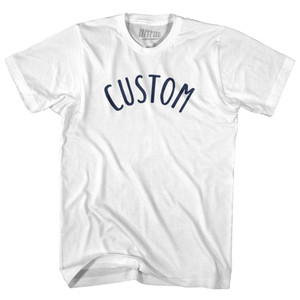 Custom Sand Font Womens Cotton Junior Cut T-Shirt - White