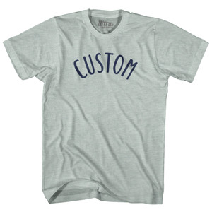 Custom Sand Font Adult Tri-Blend T-shirt - Athletic Cool Grey Custom Sand Font Adult Tri-Blend T-shirt - Athletic Cool Grey