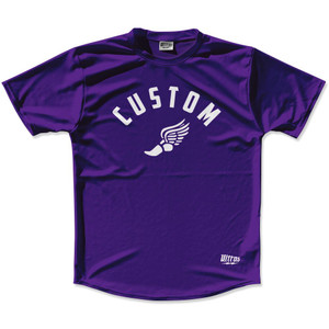 Purple Violet Laker & White Custom Track Wings Running Shirt Made in USA - Purple Violet Laker & White Purple Violet Laker & White Custom Track Wings Running Shirt Made in USA - Purple Violet Laker & White