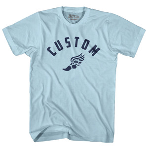 Custom Track Wings Adult Cotton T-shirt-Light Blue