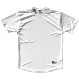 White Custom Solid Color Running Shirt Made in USA - White