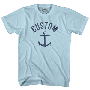 Custom Anchor Adult Cotton T-shirt - Light Blue