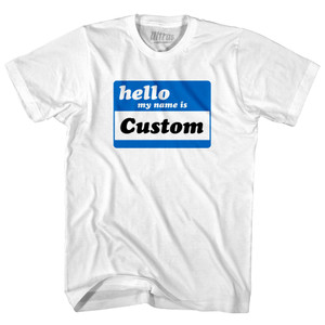 Hello My Name Is Large Chest Adult Cotton T-shirt - White