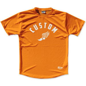 Tennessee Orange & White Custom Track Wings Running Shirt Made in USA - Tennessee Orange & White