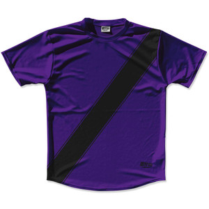 Purple Violet Laker & Black Sash Running Shirt Made in USA - Purple Violet Laker & Black Purple Violet Laker & Black Sash Running Shirt Made in USA - Purple Violet Laker & Black