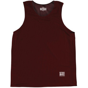 Red Burgundy Blank Basketball Practice Singlet Jersey Red Burgundy Made in USA - Red Burgundy