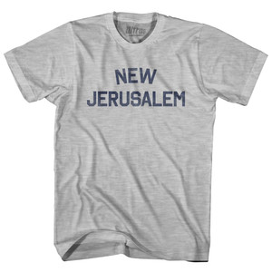 New Jerusalem Adult Cotton T-Shirt - Grey Heather