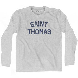 Saint Thomas Adult Cotton Long Sleeve T-Shirt - Grey Heather Saint Thomas Adult Cotton Long Sleeve T-Shirt - Grey Heather