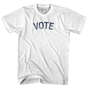 Vote Womens Cotton Junior Cut T-Shirt - White Vote Womens Cotton Junior Cut T-Shirt - White