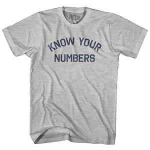 Know Your Numbers Adult Cotton T-Shirt-Grey Heather Know Your Numbers Adult Cotton T-Shirt-Grey Heather