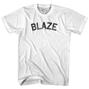 Blaze Adult Cotton T-Shirt-White