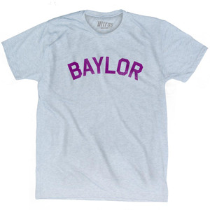 Baylor Adult Tri-Blend T-Shirt - Athletic White