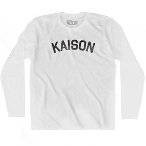 Kaison Adult Cotton Long Sleeve T-shirt-White