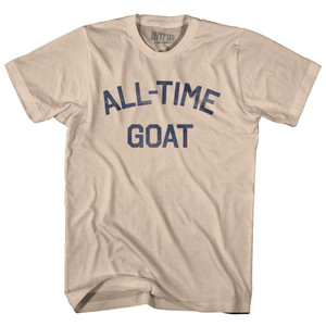 All Time G.O.A.T (GOAT) Adult Cotton T-shirt - Creme