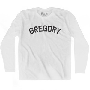 Gregory Adult Cotton Long Sleeve T-shirt-White