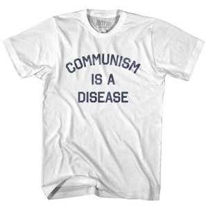 Communism Is A Disease Womens Cotton Junior Cut T-Shirt - White Communism Is A Disease Womens Cotton Junior Cut T-Shirt - White