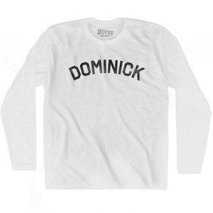 Dominick Adult Cotton Long Sleeve T-shirt - White