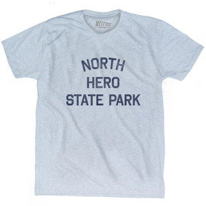 Vermont North Hero State Park Adult Tri-Blend Vintage T-shirt - Athletic White