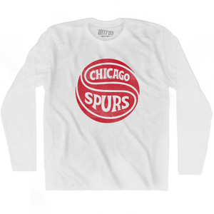 Chicago Spurs Adult Cotton Long Sleeve City T-shirt - White