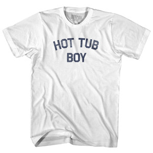 Hot Tub Boy Womens Cotton Junior Cut T-Shirt - White