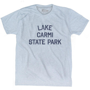 Vermont Lake Carmi State Park Adult Tri-Blend Vintage T-shirt - Athletic White
