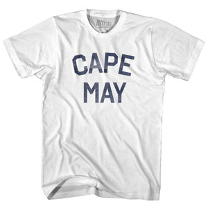 New Jersey Cape May Adult Cotton Vintage T-shirt-White New Jersey Cape May Adult Cotton Vintage T-shirt-White